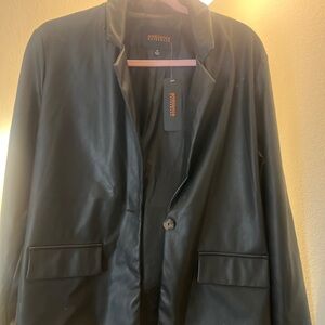 Ambiance Black Faux Leather Jacket